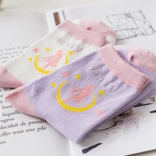 Новые японские аниме Сейлор Мун Косплей осень зима мультфильм хлопковые носки милые повседневные женские Девушки Мода кроссовки короткие носки