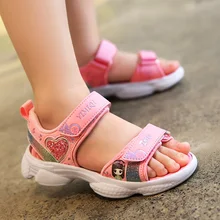 Special Offers ULKNN Girls Summer Sandals 2020 Fashion Big KIDS Princess Shoe Children Soft-Sole Korean-style Little Girl CHILDREN'S Shoes