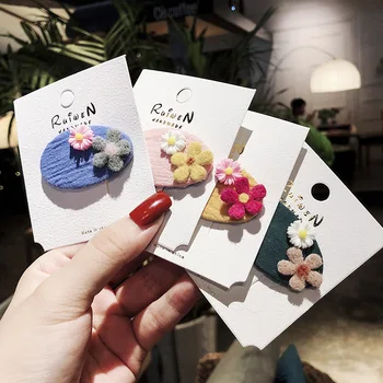 

Japan Korea Ins Style Children Cute BB Hair Pins Not Hurt Hair Simple Flowers Baby Hair Clips for Girl Fashion Hair Accessories