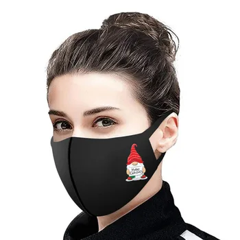 

Mascarilla Black Masks Adult's Christmas Prints Face Masks Washable Reusable Mouth Mask Earloop Mask Mouth Caps Washable