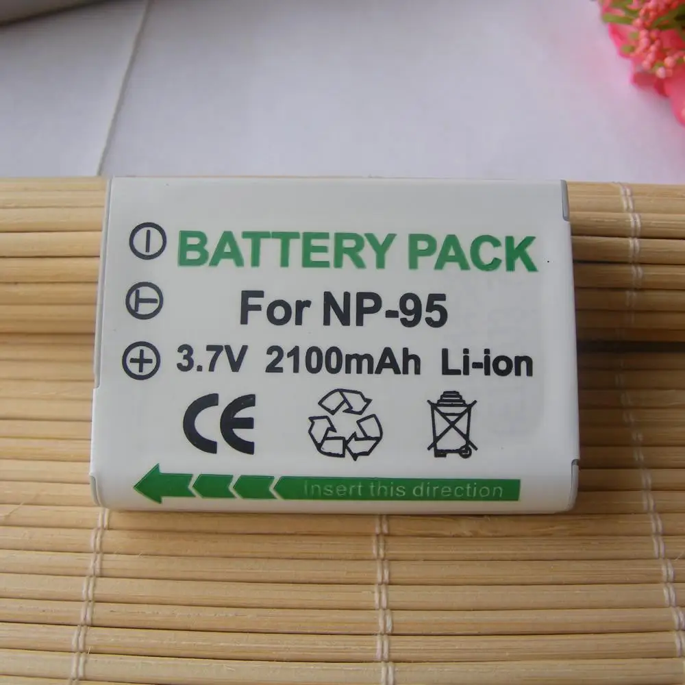 2 шт. сменный аккумулятор + зарядное устройство для Fuji NP 95 NP95 FNP BC 65N Ricoh DB 90 BJ