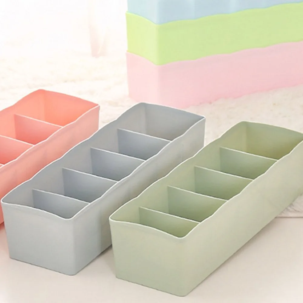 Plastic Desktop Organizer Universal Socks Storage Case Bra Ties Sorting Box Portable Underwear Organizer Home Accessories