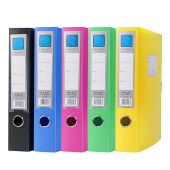 

5 pcs Office File Storage Box File Holders Plastic Colorful Lightweight File Storage Case for School