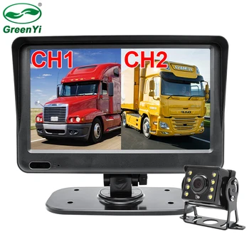 

HD 1920x1080P 7 Inch IPS Screen 2CH Truck Bus DVR Recorder AHD Monitor With 2 Channels Front Reverse Backup AHD Recording Camera