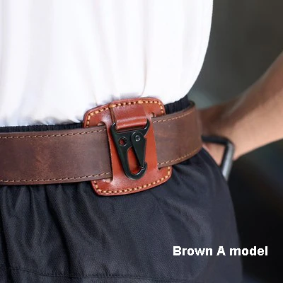 Brown A model Мужская пряжка для пояса брелок EDC Орлиная Пряжка автомобильный брелок - Цвет: Brown A model