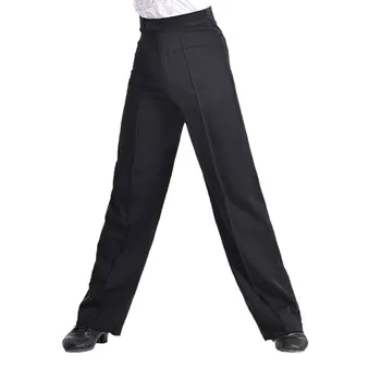 

Professional Men Black Latin Dance Pants Boys Adult Satin Ballroom Dance Pants Salsa Tango Rumba Samba Cha Cha Latin Trousers