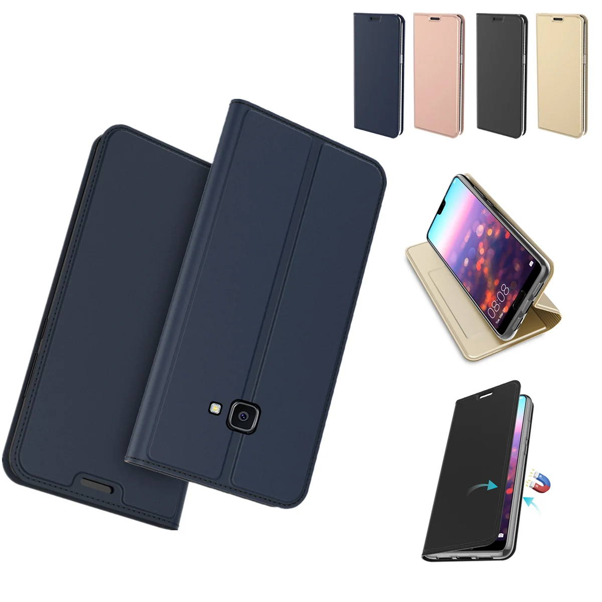 Для Samsung Galaxy Xcover 4s/Xcover 4 G390F Ультратонкий чехол из искусственной кожи с откидной