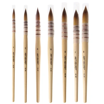 

Handmade Nylon Hair Artist Watercolor Paint Brush For Watercolor Art Supplies D08B