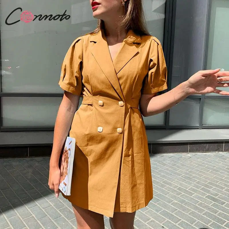 

Conmoto elegant vintage puff party dress women short solid red dresses button fall 2019 winter ladies dress vestidos