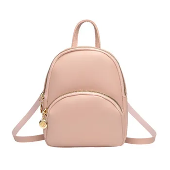 

Women Bag Small Fashion Backpack Female Zipper Mini Backpacks Classic PU Leather Back Packs Single Shoulder Bag Black Brown Blue