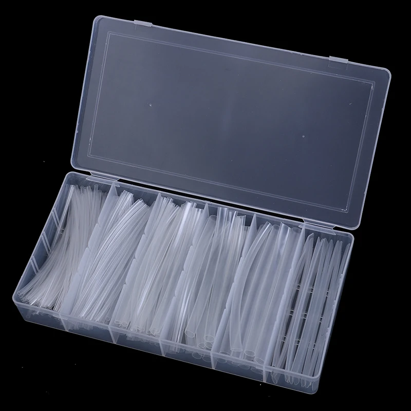 Tube thermorétractable transparent, 150mm, 100 pièces, kits de fils d'emballage 2:1, connecteur de vente