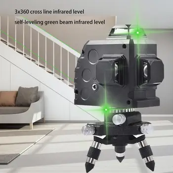 

360 Cross Line Infrared Level Self-leveling Green Beam Infrared Level One 360Horizontal and One 360 Vertical Line with Magnetic