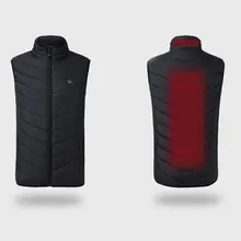 Зимний уличный мужской жилет с электрическим подогревом, USB нагревательный жилет, зимняя Тепловая ткань, перо, кемпинг, туризм, Теплая Охотничья Куртка