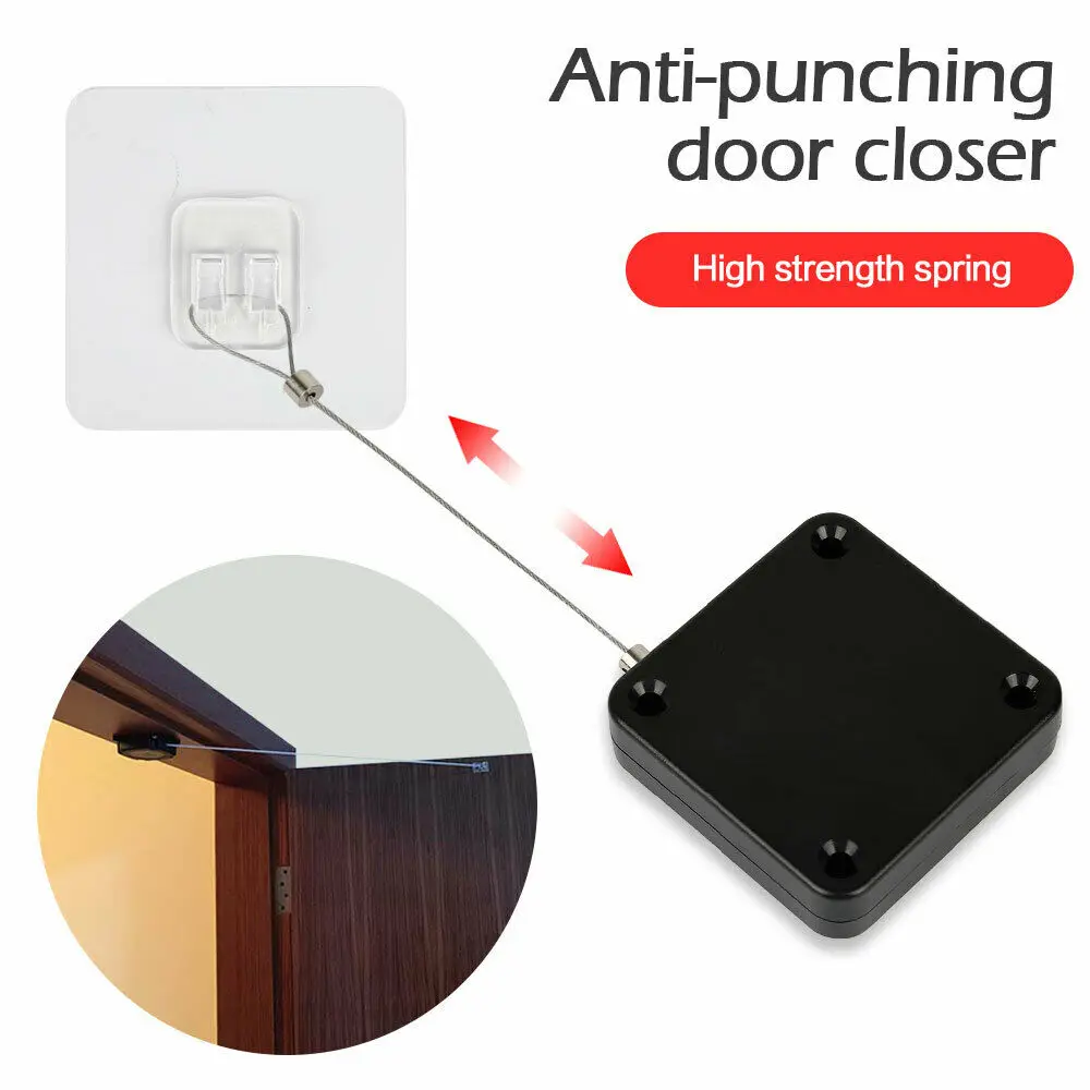 Door Closer Punch-Free Automatic Sensor Door Closer Universal Door Closer Automatic Organizer Sliding Door Closer