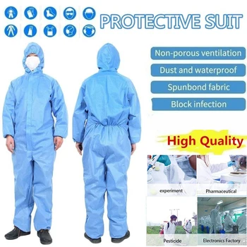

Disposable Isolation Protective Clothing Non-woven Closure Isolation Protect Suit Disposable Coverall Thick Protective Suit