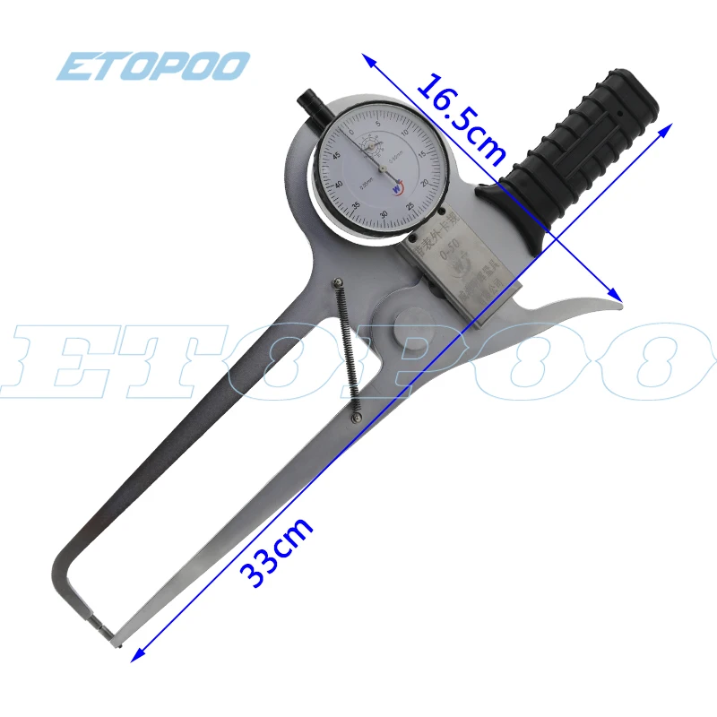 050mm Outside Caliper Throat Depth 125mm Outside Dial Gage 50mmm