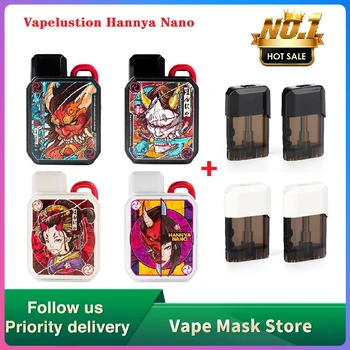 

Original Vapelustion Hannya Nano Pod Kit with 600mAh Battery & 2ml Pod & 1.2ohm coil Pod system vs Drag Nano/ Vinci X/ Aegis Pod