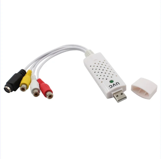 White Портативный Легкий колпачок USB 2,0 Видео Аудио конвертер карта захвата DVD DVR VHS Поддержка NTSC PAL видео высокое качество - Цвет: White