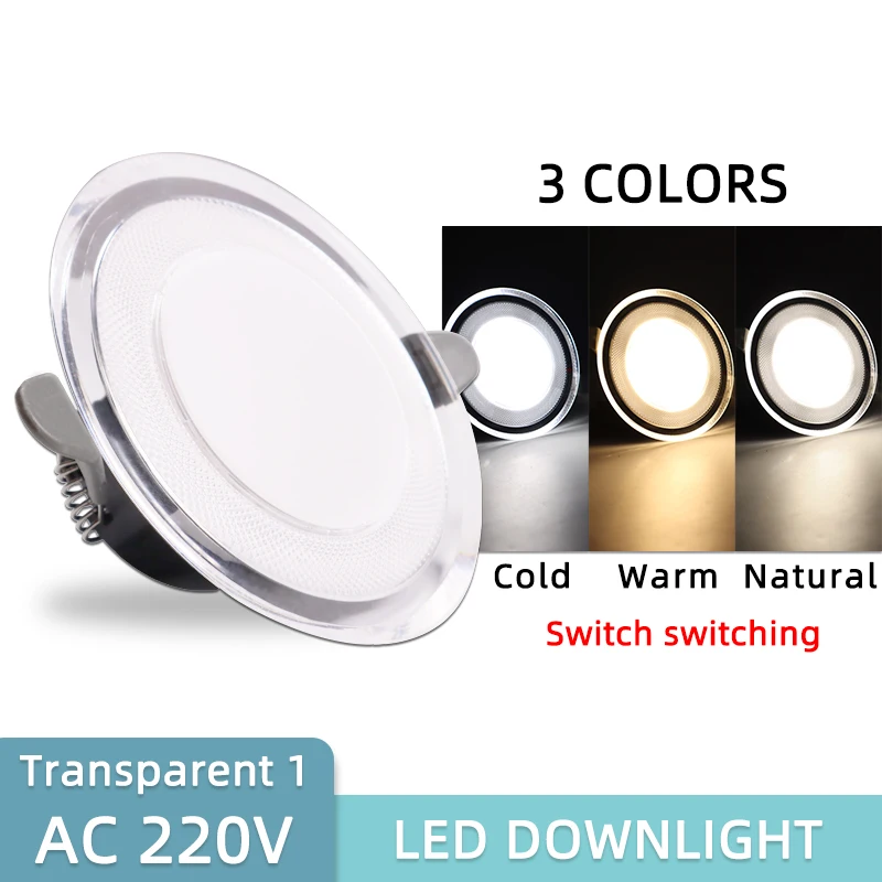 10pcs Led Downlight 3W 5W AC220V-240V new six color led recessed downlight Kitchen living room led light spot Indoor round light flush mount lighting Downlights