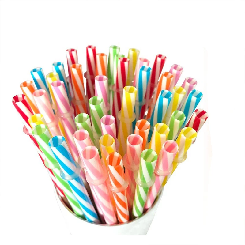25 Piece Reusable Hard Plastic Straws BPA-Free 9 Inch Long Drinking Straw for Tumblers Mason Jars with Cleaning Brush Cuttable |