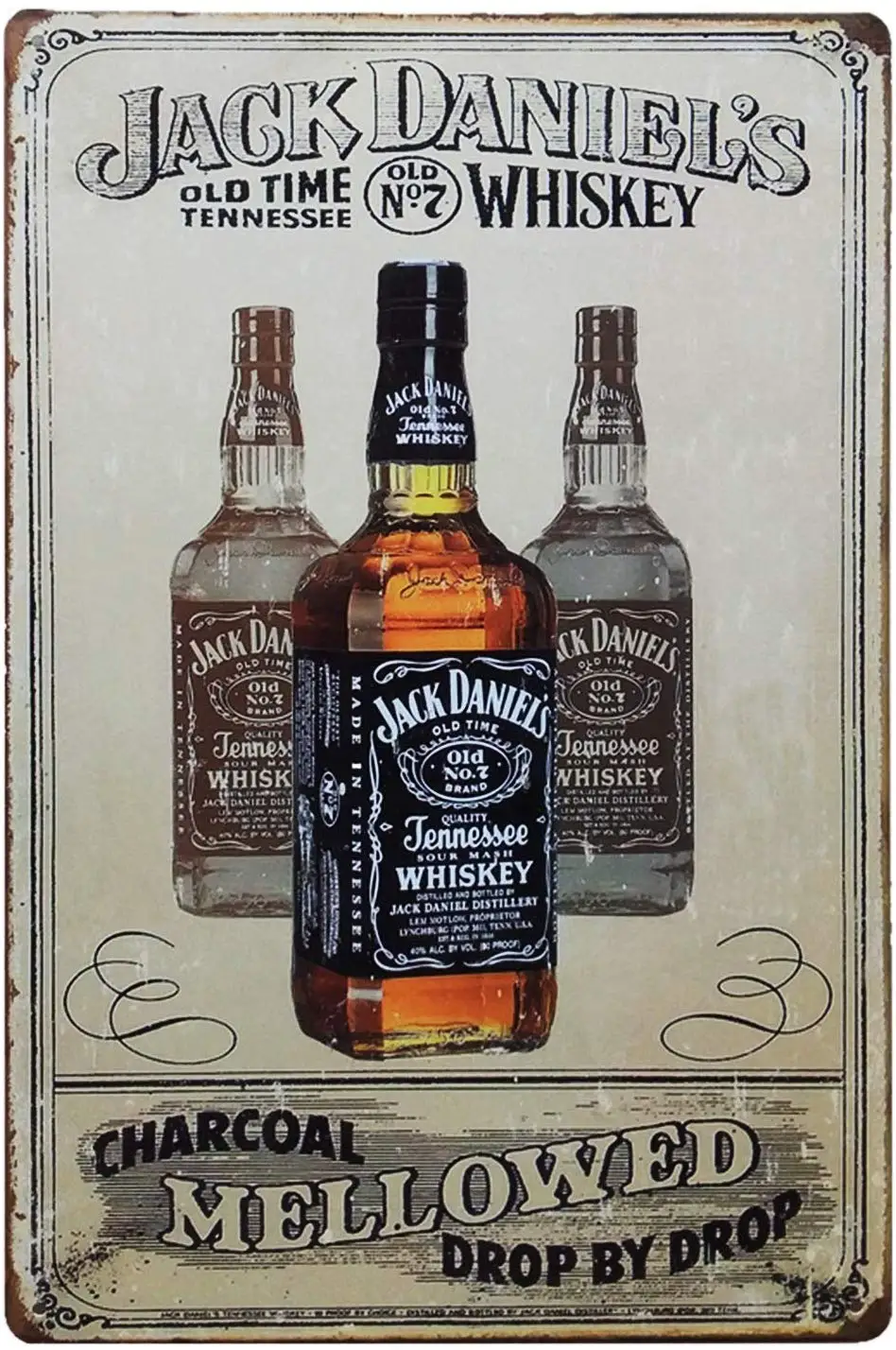 TISOSO Jack Daniels Винтажный стиль табличка металлическая жестяная вывеска плакат