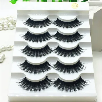 

1 Box Luxury 3D False Lashes Fluffy Strip Eyelashes Long Natural Party magnetic eyelashes natural hair maquiagem