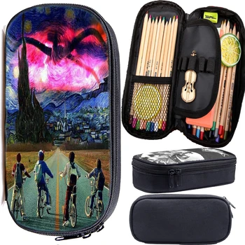 

Stranger Things Pencil Case Students Cartoon Anime High Quality Pencil Box Children Boys Girls Daily Makeup Bags Pen Bags Gift