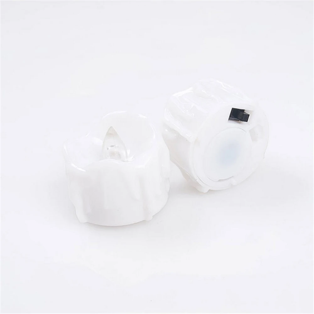 Top Selling 24 PCS Electric Plastic Candles For Christmas Halloween Built-In 1 CR2032 Battery 4.3* 3.6cm Wedding Decoration