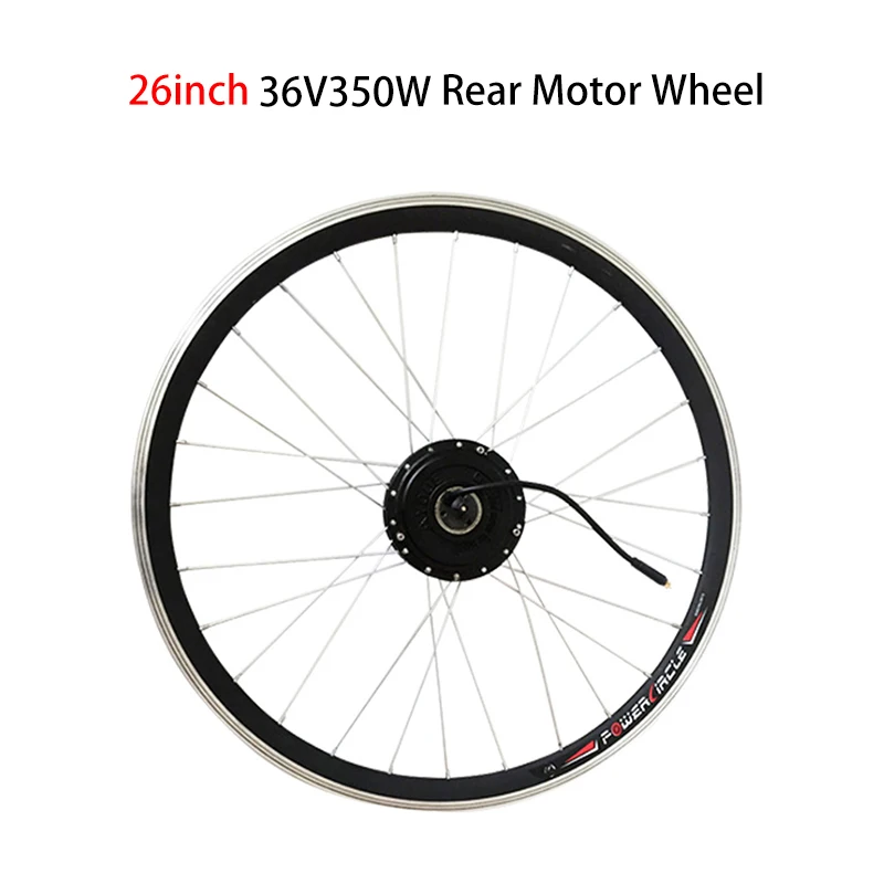 26inch no freewheel 36V 350W колесо электродвигателя с 6/7 Freewheel задняя часть электровелосипеда двигатель 2" 24" 2" 700C 28" электрический велосипед набор преобразования для электрического велосипеда - Цвет: 26inch no freewheel
