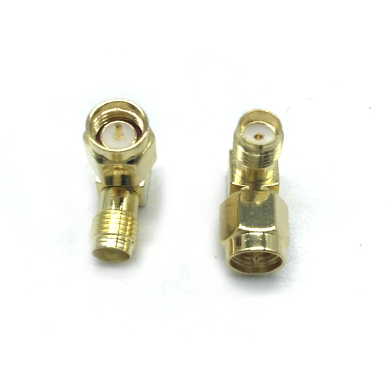 

1pcs SMA Male To Female Right Angle 90 Degree Golden Color for RC Drone FPV Racing Radio Walkie Talkie Antenna Connecter Adapter