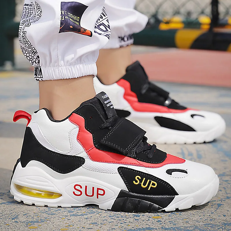 

MEN'S SHOES 2019 Autumn & Winter New Style Air Cushion Shock Absorption Hight-top Basketball Shoes Couples Sports Footwear Stude