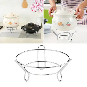 

2pcs Kitchen Rack Shelf Pot Rack Heat-Proof Pan Kitchen Stainless Steel Pot Rack Kitchen Gadget For Home Storage Organization