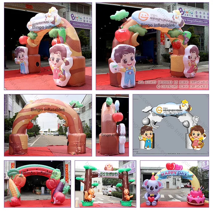 Customized 4X3 meters inflatable birthday gate /free shipping inflatable decorative arch toys