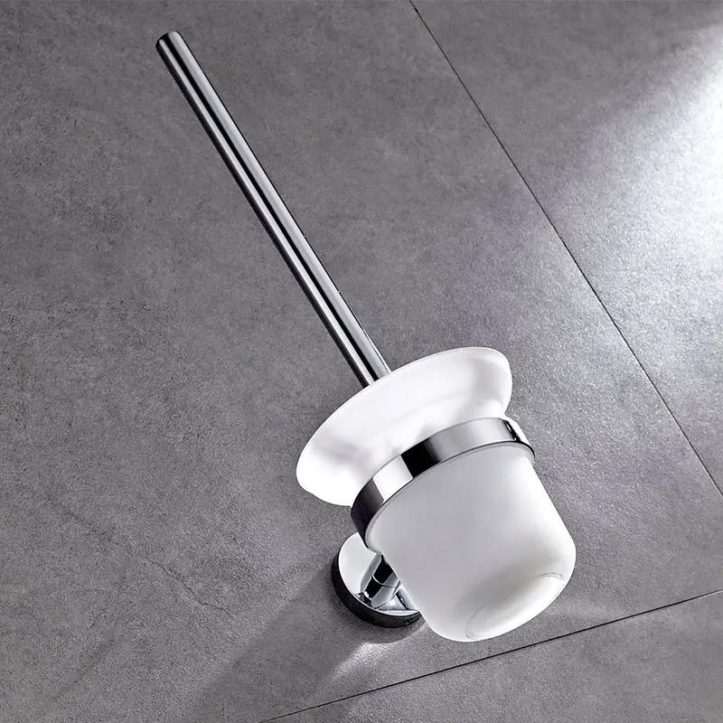 Toilet Bowl Brush Holder for Bathroom Wall Mounted Stainless Steel Rust Resistance Cleaning Tools toilet brush holder
