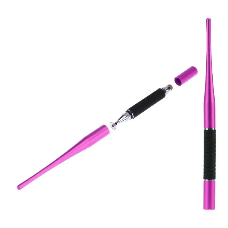 2 в 1 емкостная ручка с сенсорным экраном ручка для рисования металлический стилус для iPhone iPad Tablet PC