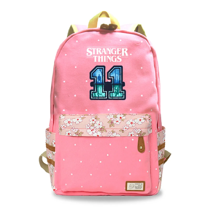 2 Рюкзак Mochila Stranger Things Femme 2d-принт Цветочный рюкзак для путешествий аниме школьные сумки для девочек-подростков - Цвет: 2
