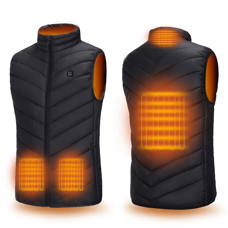 ZYNNEVA New Winter Electrical Heated Vest Men Women USB Heating Coat