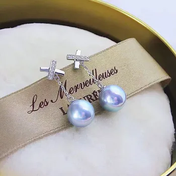 

925 Sterling Silver Plating Earrings Pearl Earrings Accessories Findings Earrings Jewelry Parts Fittings Mountings DIY Girl Gift