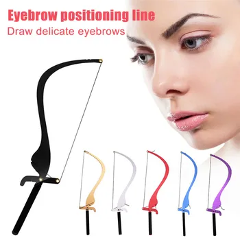 

1pc New Microblading Line Marker Ruler with 10pcs Thread Lines Eyebrow Design Measuring Ruler Set Permanent Makeup Supplies