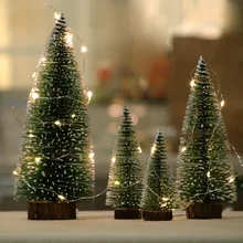 Мини Рождественская елка Снежинки искусственные рождественские мини кедровые украшения праздничный стол миниатюрный орнамент украшение дома E