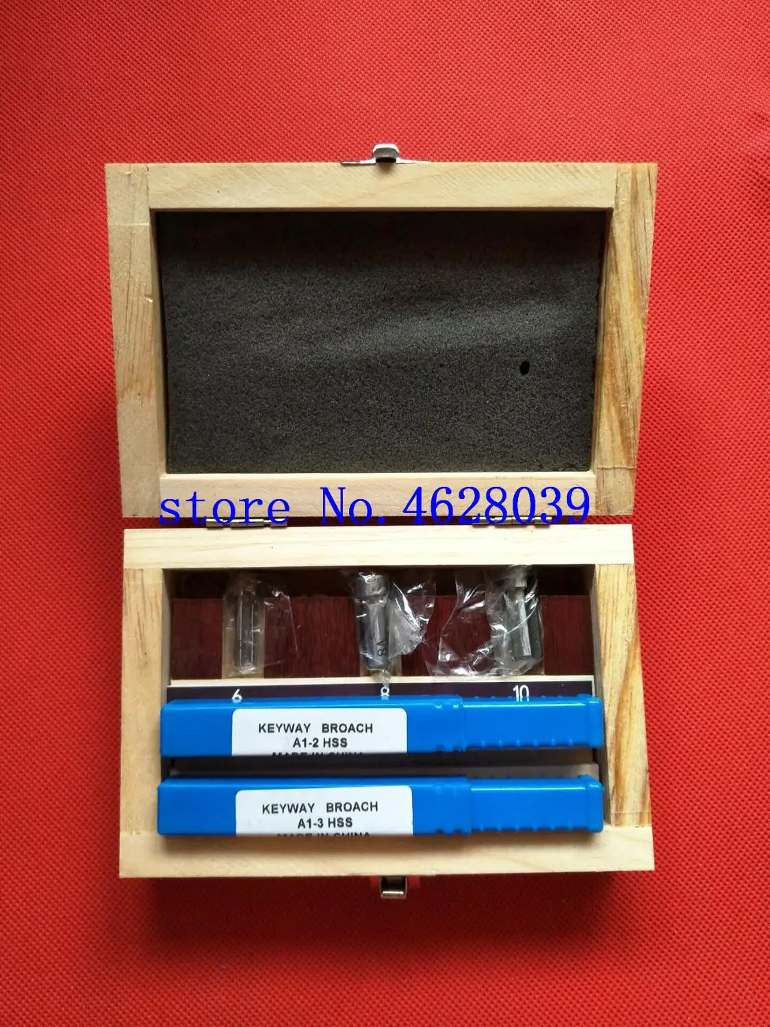 HSS Keyway Broach Set Metric Sized 6pcs 2mm 3mm Broaches 6/8/10 Collared Bushings with Shims CNC Cutting Tools knife