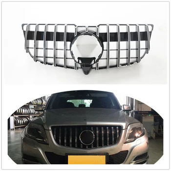 

For Mercedes Benz X204 GLK300 GLK350 2012 2013 2014 2015 ABS Front Bumper Silver Grille AA