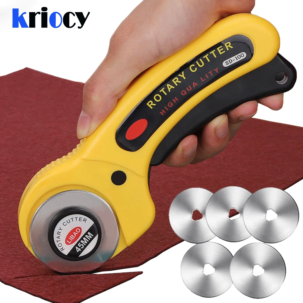 Leathercraft 45mm Rotary Cutter Leather Cutting Tool Craft Fabric Circular Blade Knife DIY Patchwork Sewing Quilting | Дом и сад