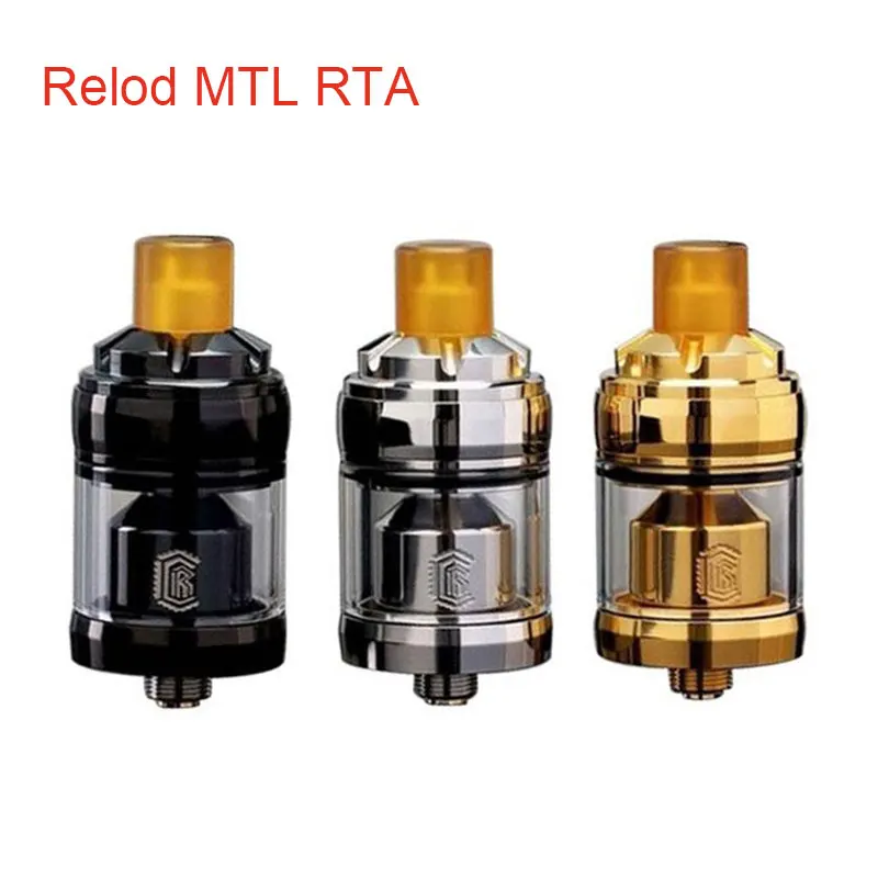 

Newest Relod MTL RTA 2ml Capacity Rebuildable Atomizer Tank 22mm Diameter E Cigarettes RTA for 510 Mechanical Mod Vs Zeus X RTA