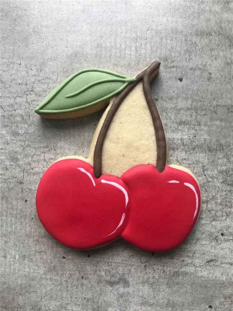 KENIAO Cherry Cookie Cutter 10 x 9.4 CM Fruit Biscuit Fondant Bread Sandwich Stainless Steel DIY Kitchen Decor Tool Baking Mold