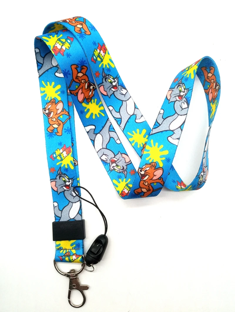Розничная, 1 шт., ремешки с изображением Микки и Минни, держатели для ID значков, мобильные брелоки на шею, вечерние, Подарочные, R23 - Цвет: Серебристый
