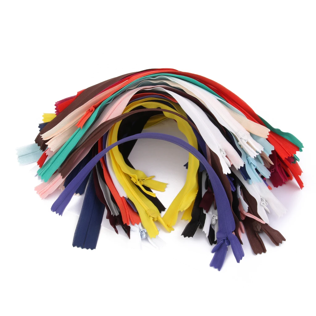 50 Closed End Invisible Zips For Cushions Dress Trousers Skirt Sewing Craft