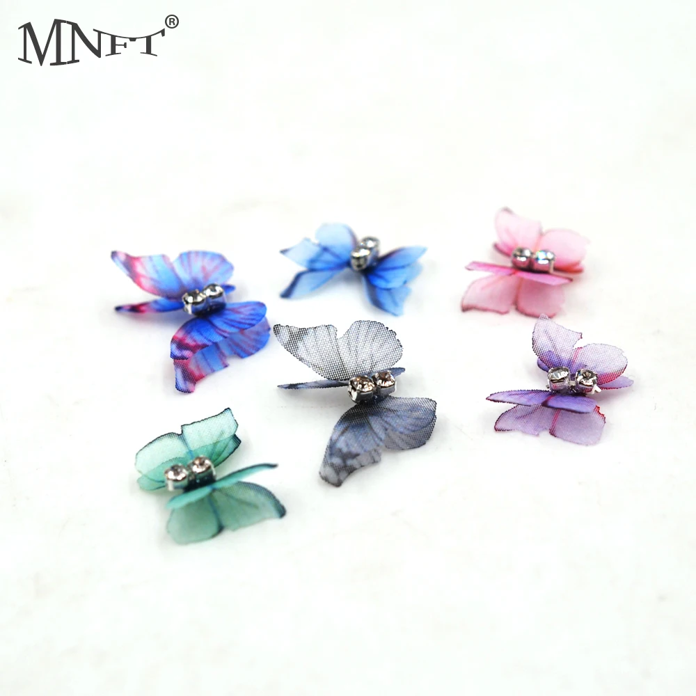 

MNFT 12Pcs Pretty Wings Fly Tying Material Realistic Butterfly Fishing Lure