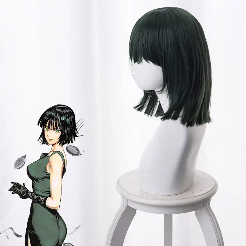 One Punch Man One Hit Man Hell S Blowing Snow Dark Green Cos Anime Wig Anime Cosplay Game Perform Fluffy Curls Female Hair Wig Costume Accessories Aliexpress