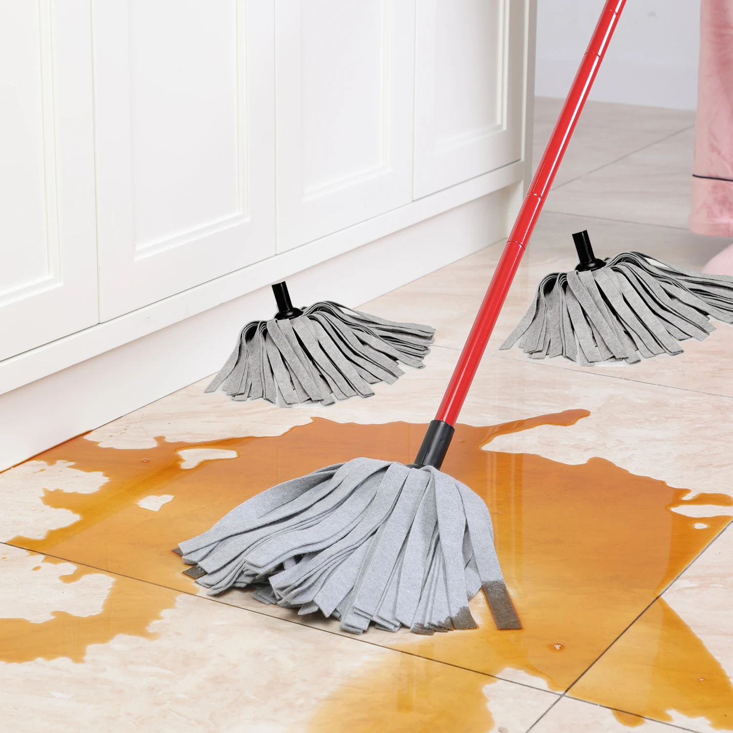 Eyliden Rayon Gray Self twisting Water Twist Mop Set with Removable